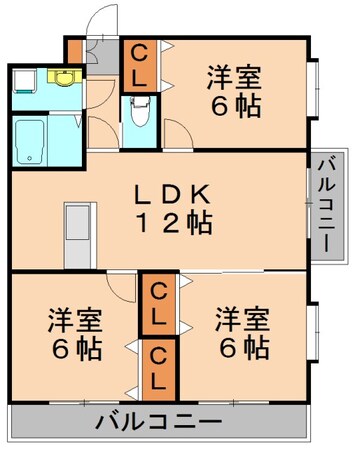 貝塚駅 徒歩20分 2階の物件間取画像